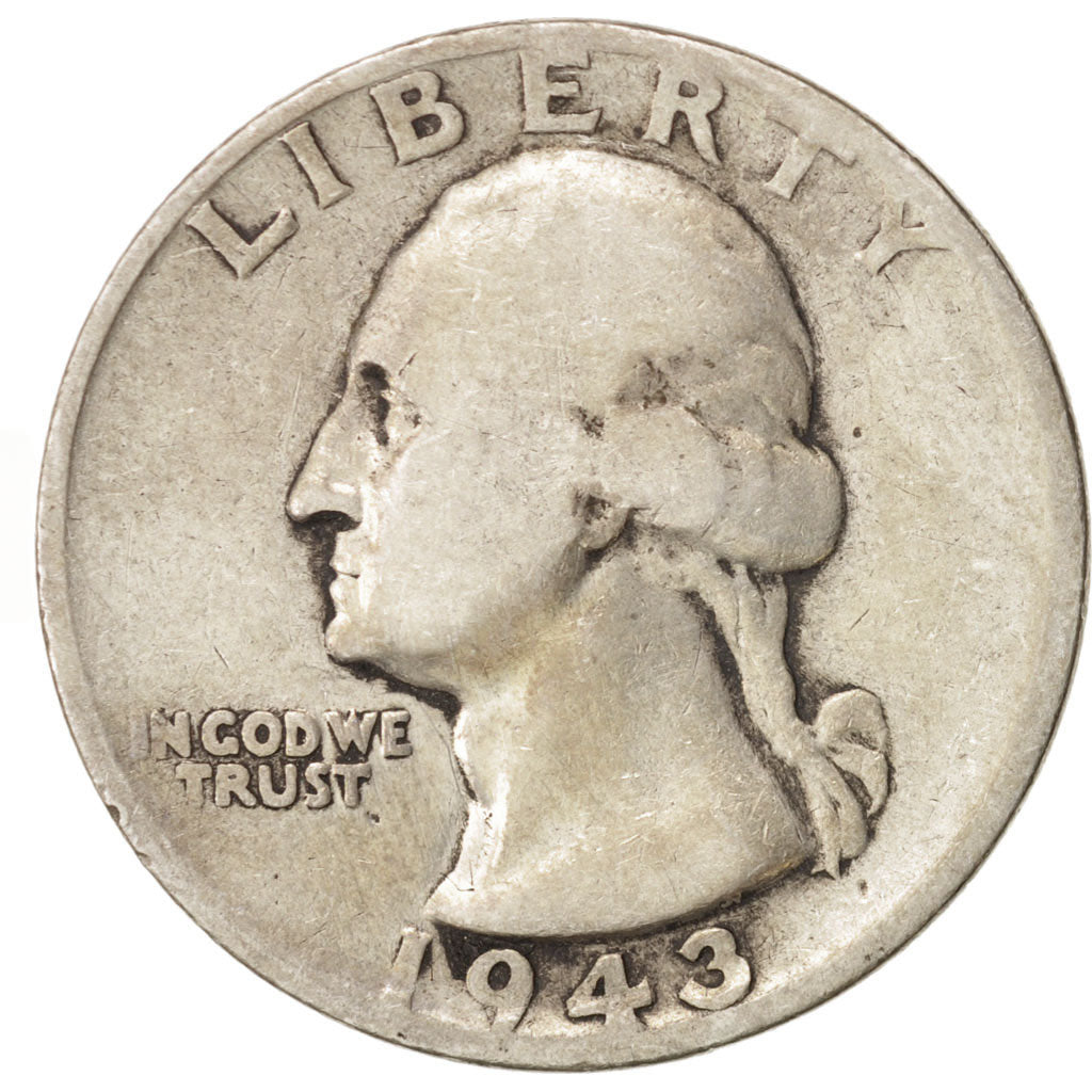 Coin, United States, Washington Quarter, Quarter, 1943, U.S. Mint, San
