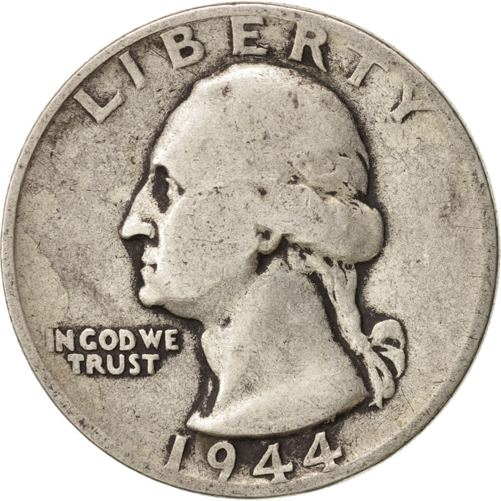 United States, Washington Quarter, 1944, San Francisco, F, KM:164