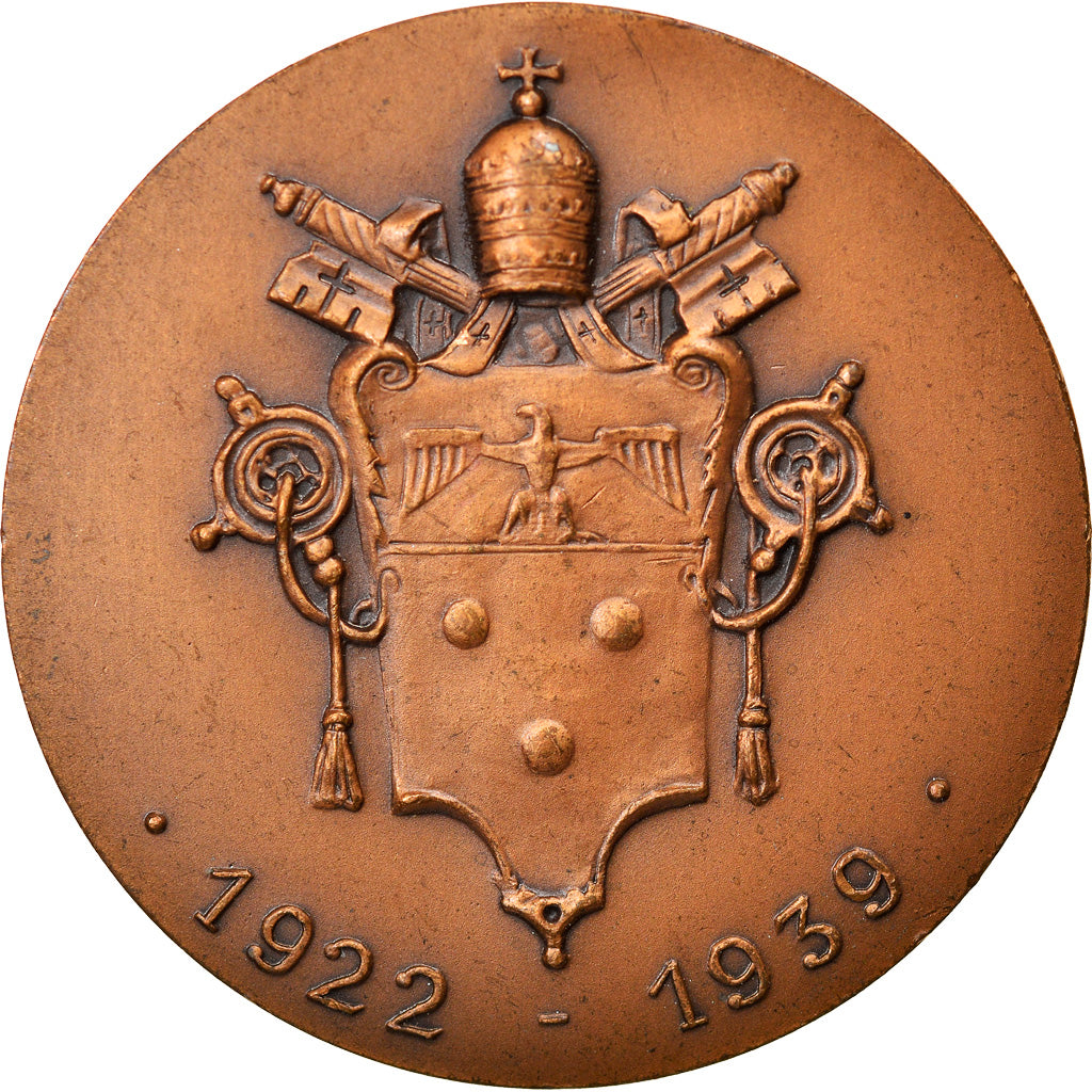 Vaticano, medaglia, Le Pape Pie XI, Religions & beliefs, 1939, SPL-, Bronzo