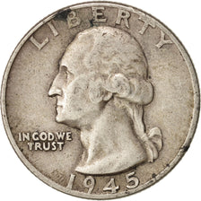 Münze, Vereinigte Staaten, Washington Quarter, Quarter, 1945, U.S. Mint