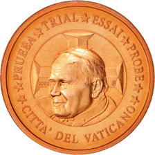 Vatican, Medal, 1 C, Essai-Trial Jean Paul II, 2002, MS(63), Copper