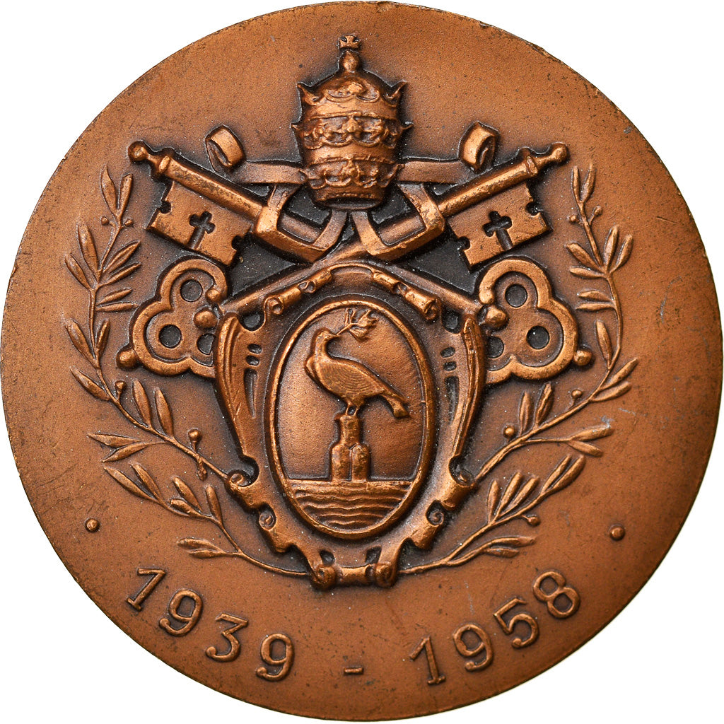 Vatican, Medal, Le Pape Pie XII, Religions & beliefs, 1958, AU(55-58), Bronze