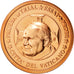 Vaticano, Medal, 2 C, Essai-Trial Jean Paul II, 2002, SC, Cobre