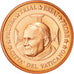 Vatican, Medal, 5 C, Essai-Trial Jean Paul II, 2002, MS(63), Copper