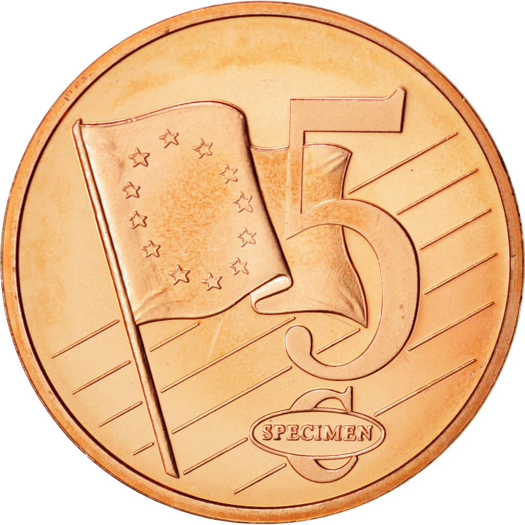 Vatican, Medal, 5 C, Essai-Trial Jean Paul II, 2002, MS(63), Copper