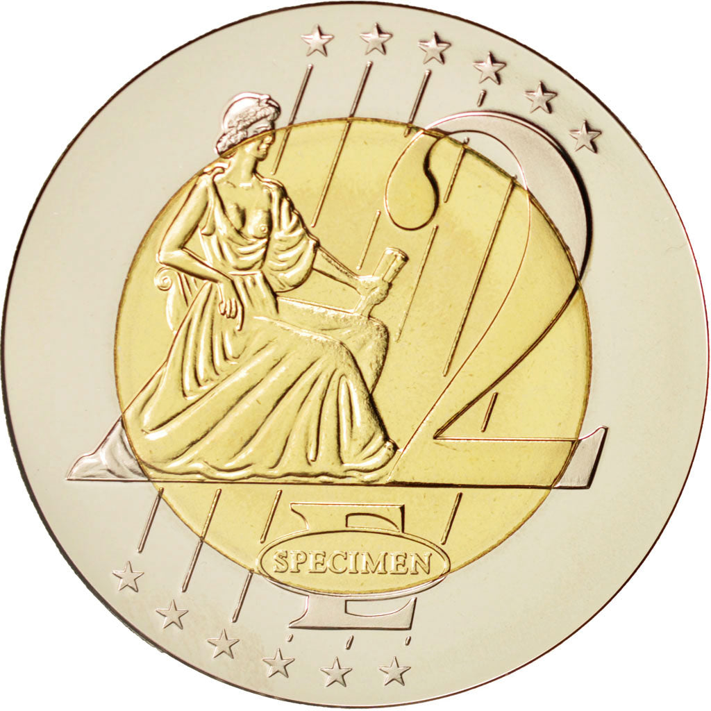 Vatican, Medal, 2 E, Essai-Trial Jean Paul II, 2002, MS(63), Bi-Metallic