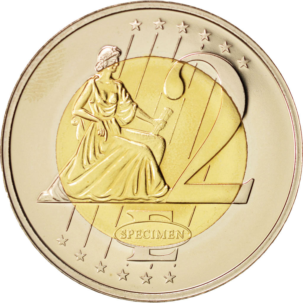Vatican, Medal, 2 E, Essai-Trial Jean Paul II, 2005, MS(63), Bi-Metallic