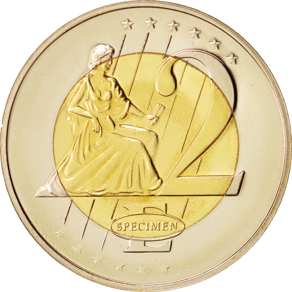 Vatican, Medal, 2 E, Essai-Trial Jean Paul II, 2004, MS(63), Bi-Metallic