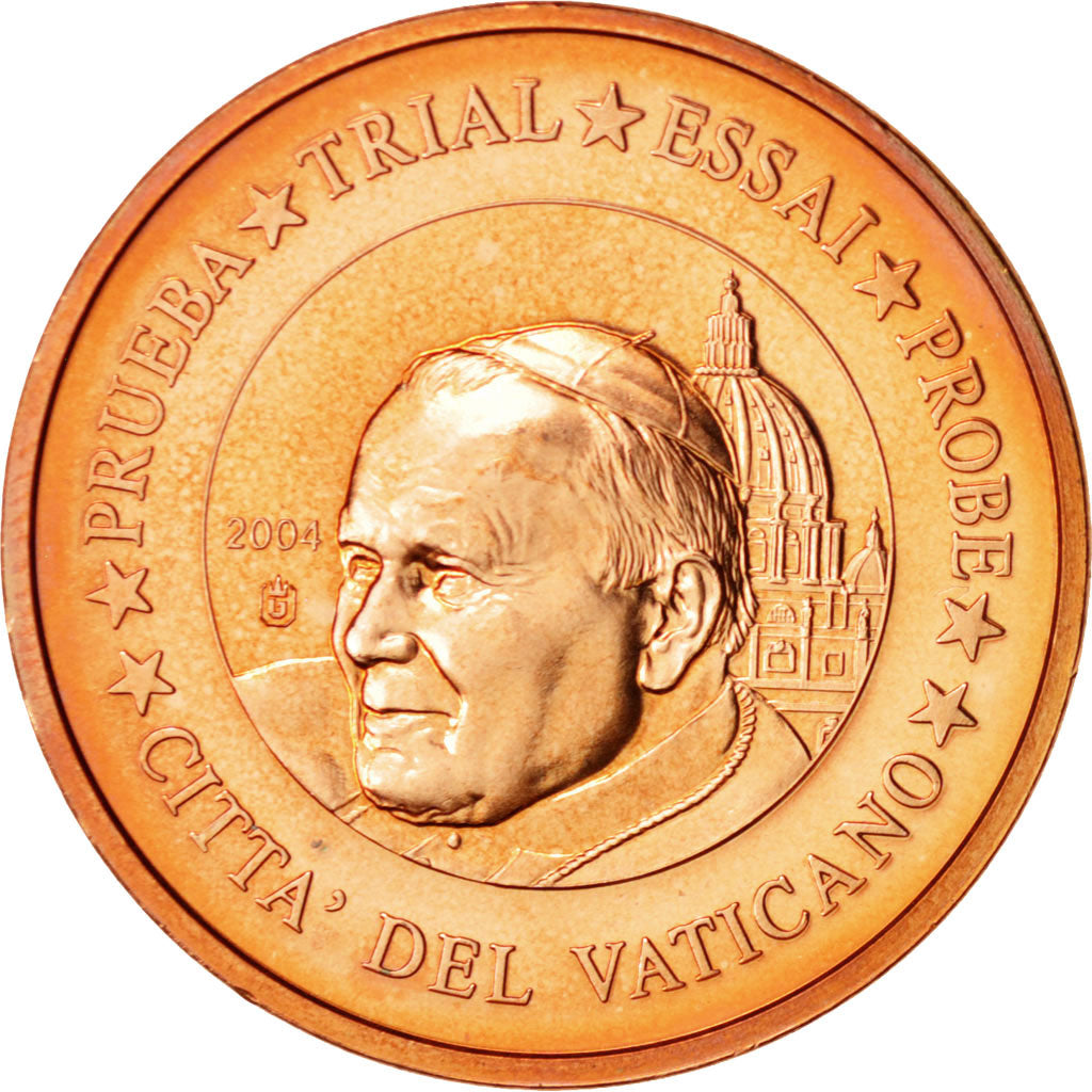 Vatican, Medal, 2 C, Essai-Trial Jean Paul II, 2004, MS(63), Copper