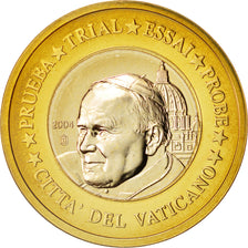 Vatican, Medal, 1 E, Essai-Trial Jean Paul II, 2004, MS(63), Bi-Metallic