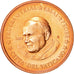 Vatican, Medal, 1 C, Essai-Trial Jean Paul II, 2005, MS(63), Copper