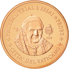 Vatican, Medal, 1 C, Essai-Trial Benoit XVI, 2008, SPL, Cuivre
