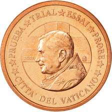Vatican, Medal, 1 C, Essai-Trial Benoit XVI, 2007, MS(63), Copper