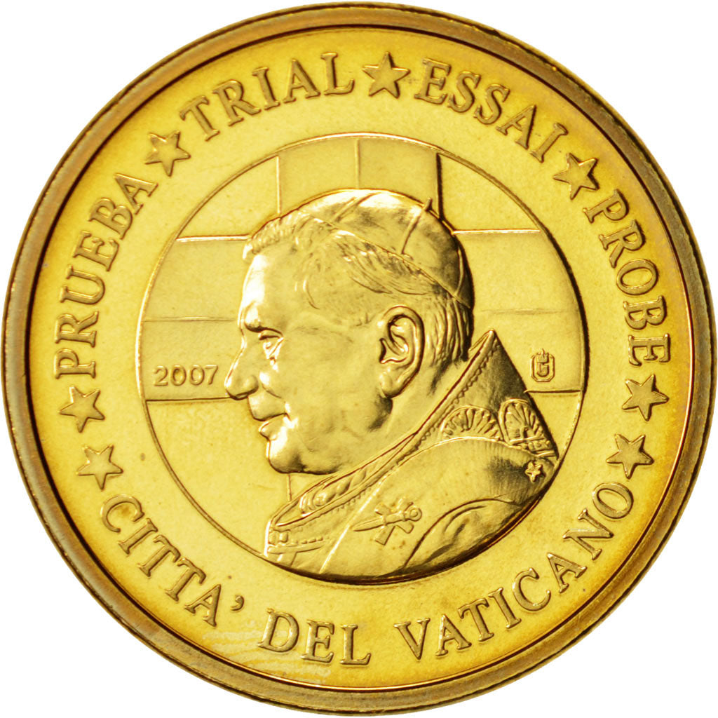 Vatican, Medal, 10 C, Essai-Trial Benoit XVI, 2007, MS(63), Brass