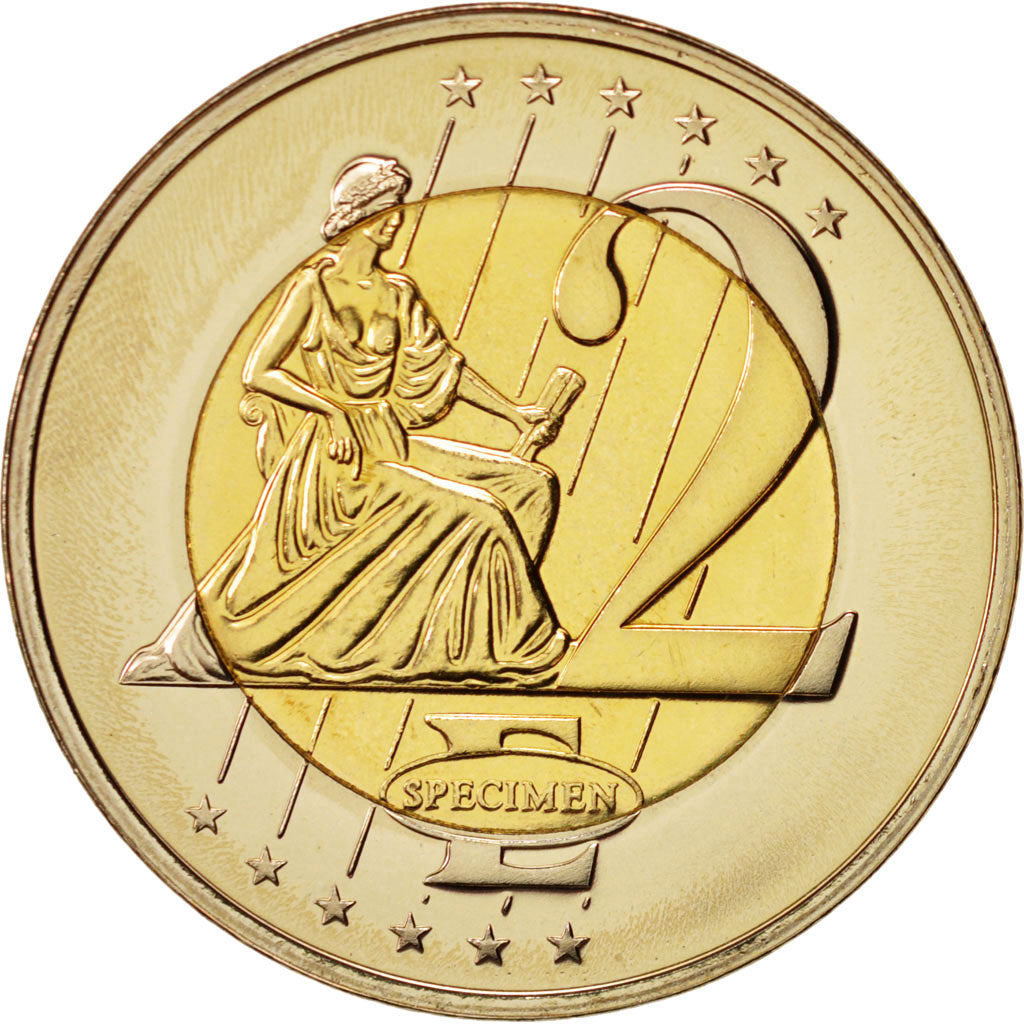 Vatican, Medal, 2 E, Essai-Trial Benoit XVI, 2007, MS(63), Bi-Metallic