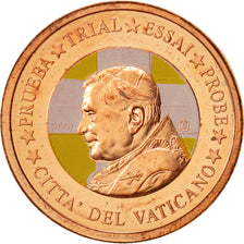 Vatican, Medal, 1 C, Essai-Trial Benoit XVI, couleur, 2007, SPL, Cuivre