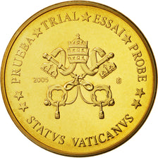 Vatican, Medal, 50 C, Essai-Trial Siège Vacant, 2005, MS(63), Brass