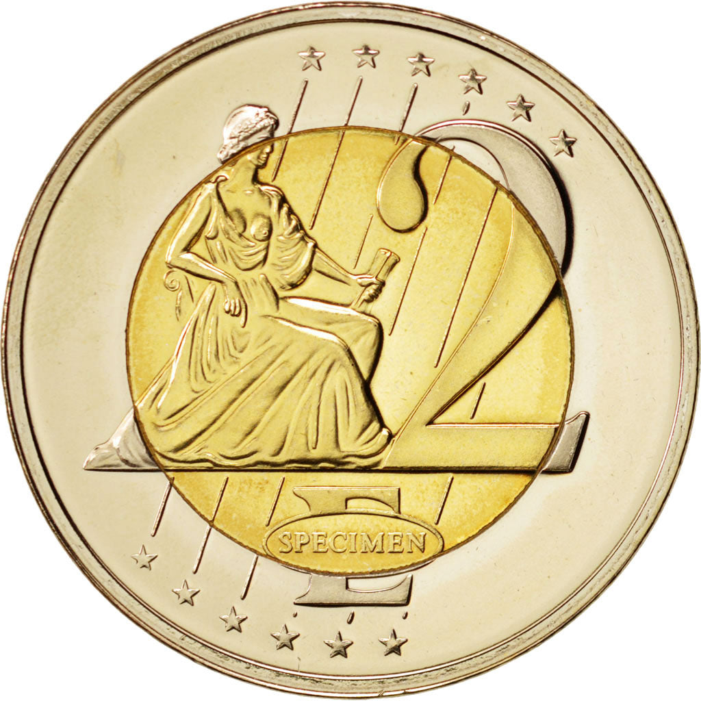 Vatican, Medal, 2 E, Essai-Trial Siège Vacant, 2005, MS(63), Bi-Metallic