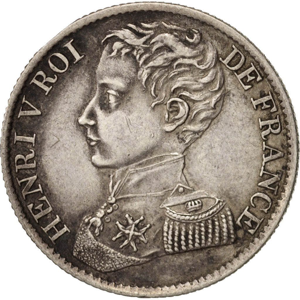 France, Henri V, Franc, 1831, Paris, EF(40-45), Silver, KM:28.2, Gadoury:451