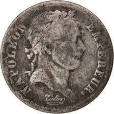 France, Napoléon I, 1/2 Franc, 1808, Perpignan, VG(8-10), Silver, KM:680.11