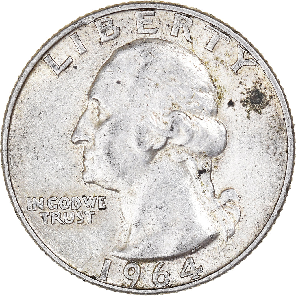 Coin, United States, Washington Quarter, Quarter, 1964, U.S. Mint, Denver
