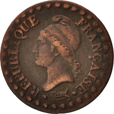 Francia, Dupré, Centime, AN 6, Paris, MB, Bronzo, KM:646, Gadoury:76