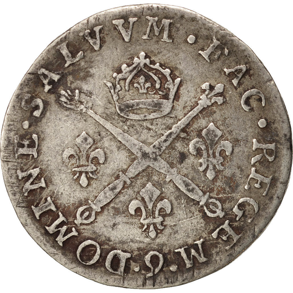 France, Louis XIV, 10 Sols aux insignes, 1706, Rennes, VF, KM:349.12