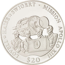 Liberia, Mission Apollo XIII, 20 Dollars, 2000, FDC, Argent