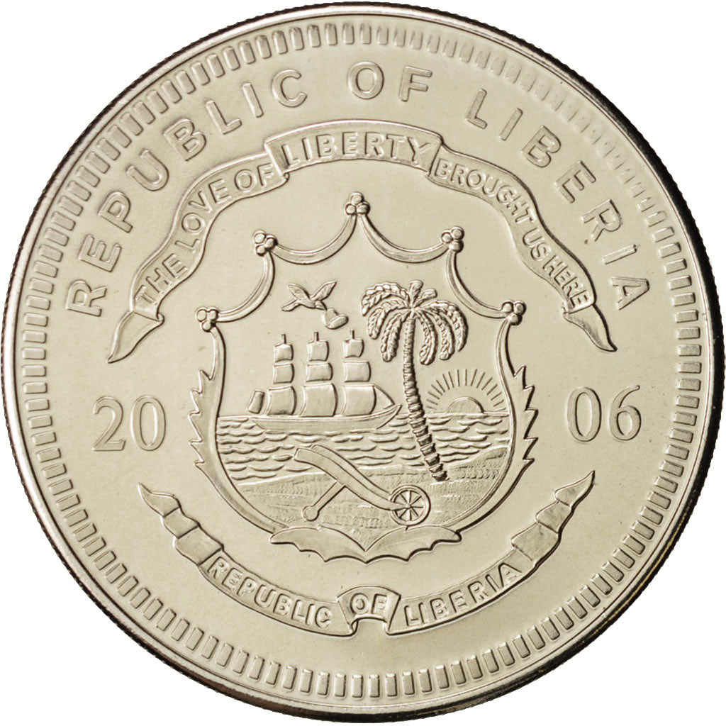 Liberia, Titanic, 5 Dollars, 2006, MS(65-70), Cupro-nickel
