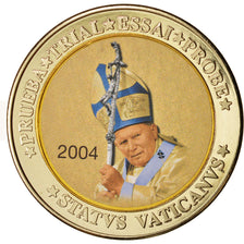 Watykan, Medal, 10 E, Essai-Trial Jean Paul II, 2004, MS(63), Bimetaliczny