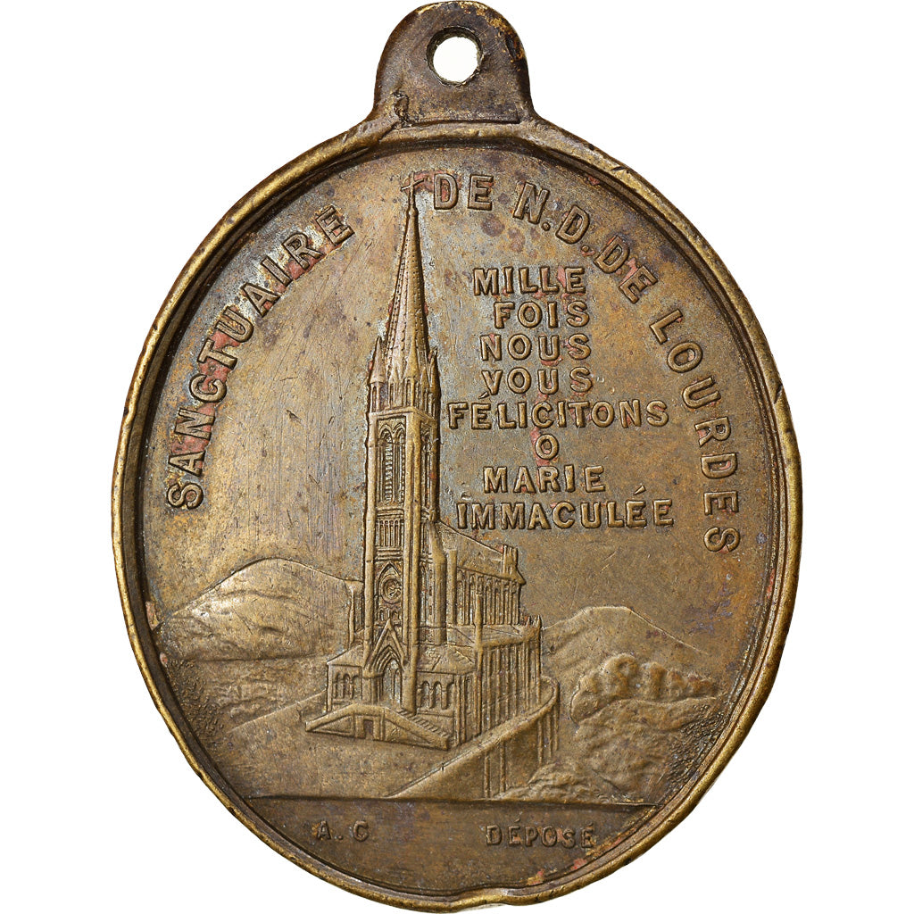 Francia, medaglia, Sanctuaire de Notre dame de Lourdes, Religions & beliefs