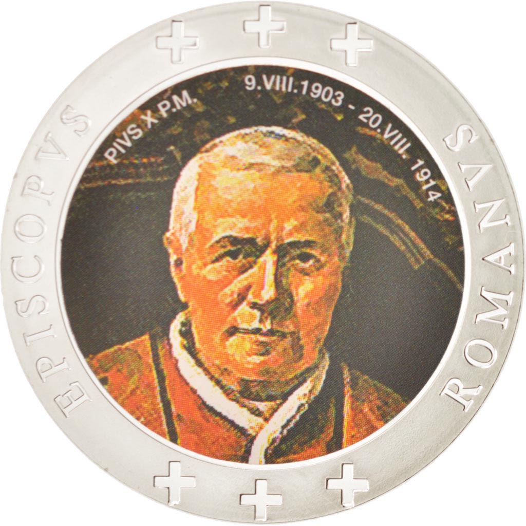 Vatican, Medal, Pius X, 1903-1914, MS(65-70), Copper Plated Silver