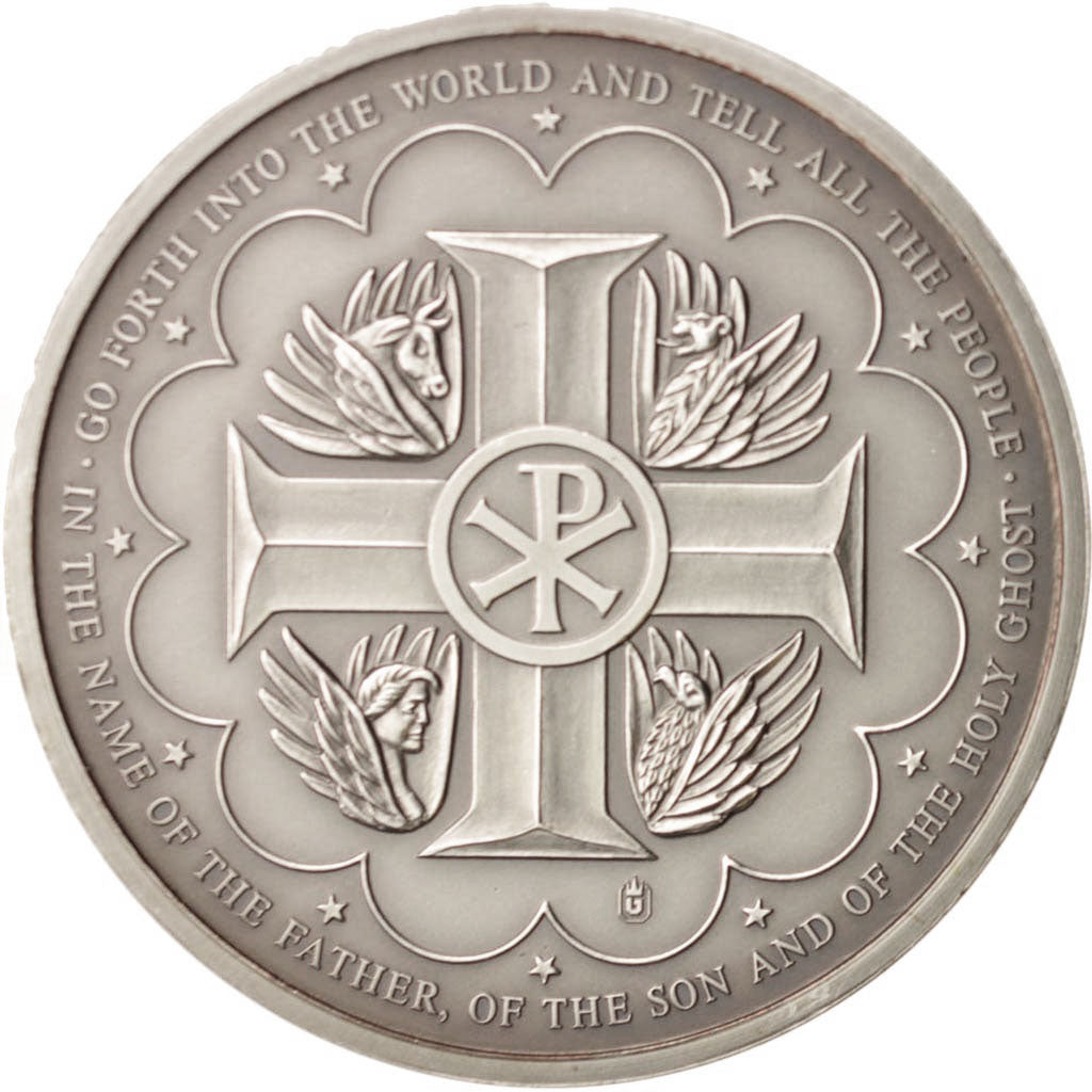 France, Medal, The Baptism of Christ, FDC, Cuivre plaqué Argent