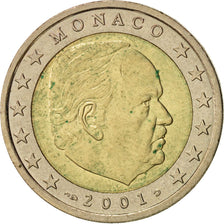 Monaco, 2 Euro, 2001, AU(50-53), Bi-Metallic, KM:174