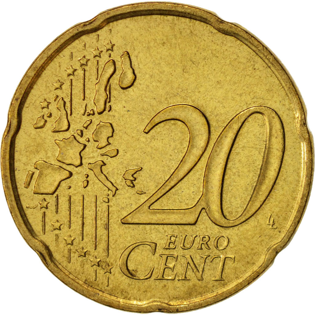 Monaco, 20 Euro Cent, 2002, BB, Ottone, KM:171