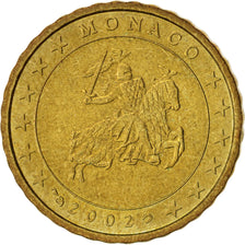 Monaco, 10 Euro Cent, 2002, VZ, Brass, KM:170