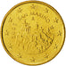 San Marino, 50 Euro Cent, 2005, MS(63), Brass, KM:445