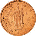 San Marino, 2 Euro Cent, 2005, EBC, Cobre chapado en acero, KM:441