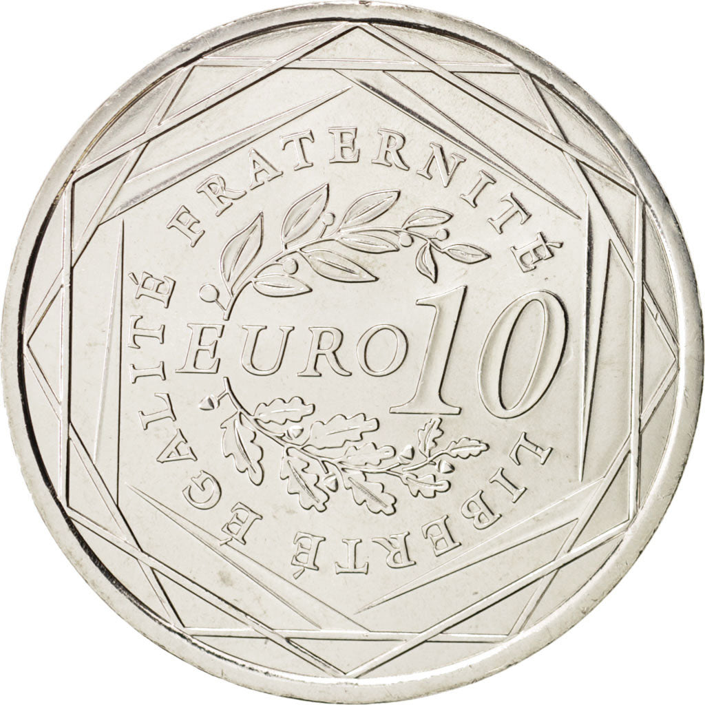 France, 10 Euro, 2009, MS(63), Silver, KM:1580
