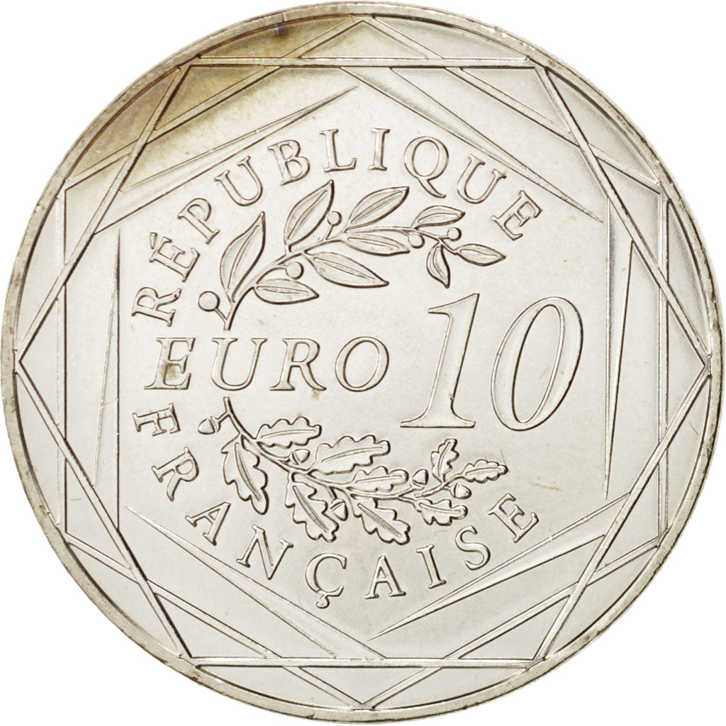 Frankreich, 10 Euro, Coq, 2014, UNZ+, Silber