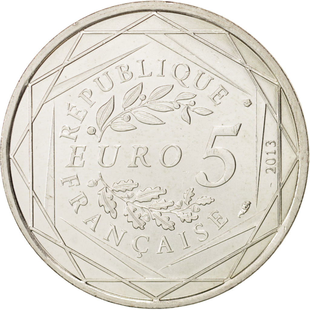 France, 5 Euro, Liberté, 2013, MS(64), Silver