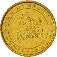 Monaco, 10 Euro Cent, 2003, UNZ, Brass, KM:170