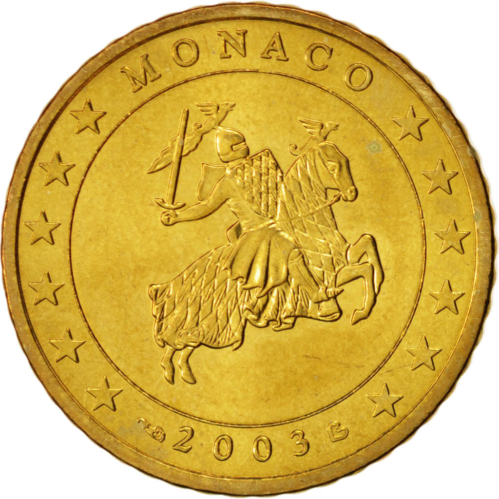 Monaco, 50 Euro Cent, 2003, SPL, Ottone, KM:172