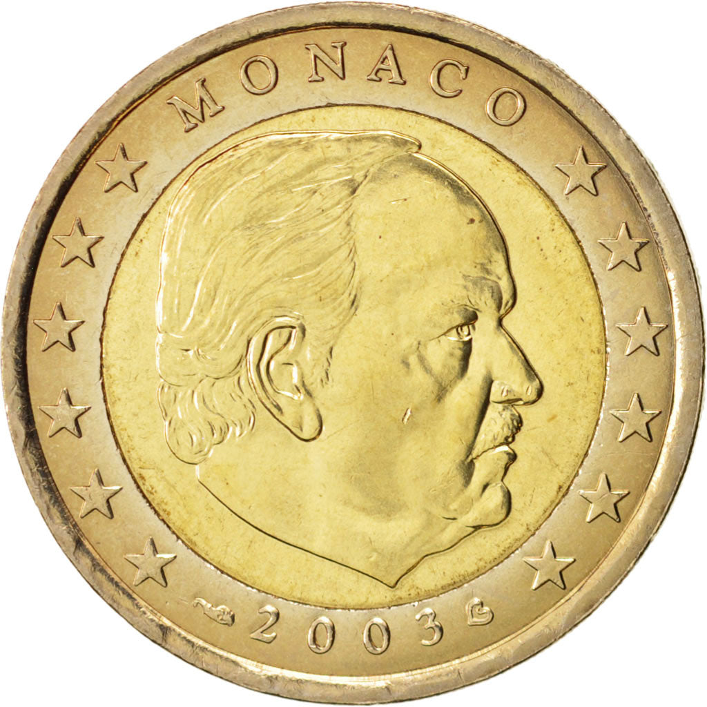 Monaco, 2 Euro, 2003, MS(63), Bi-Metallic, KM:174
