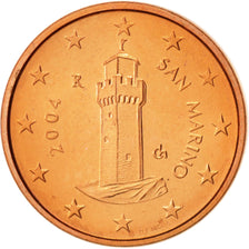 San Marino, Euro Cent, 2004, MS(63), Copper Plated Steel, KM:440