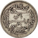 Tunisia, Muhammad al-Nasir Bey, 50 Centimes, 1907, Paris, EF(40-45), KM:237