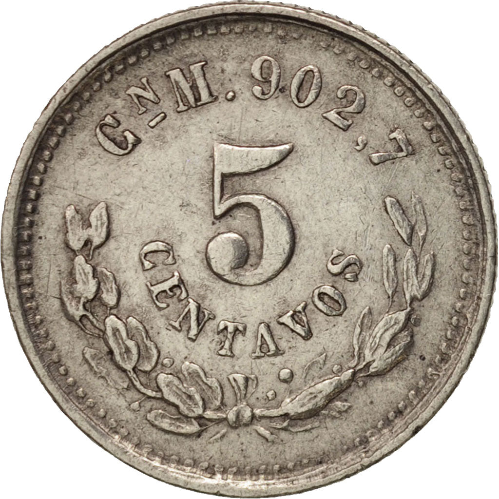 Mexico, 5 Centavos, 1897, Culiacan, EF(40-45), Silver, KM:398.2