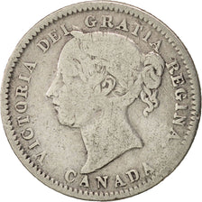 Canada, Victoria, 10 Cents, 1881, Heaton, B+, Argento, KM:3