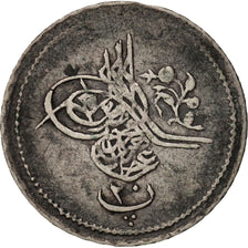 Egypt, Abdul Aziz, 20 Para, 1865, VF(20-25), Silver, KM:247