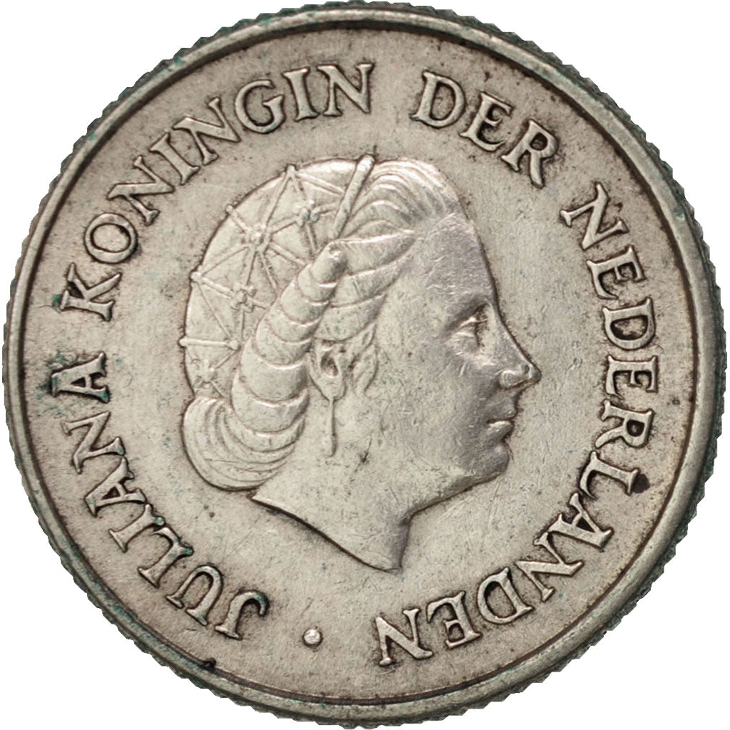 Netherlands Antilles, Juliana, 1/4 Gulden, 1963, AU(50-53), Silver, KM:4